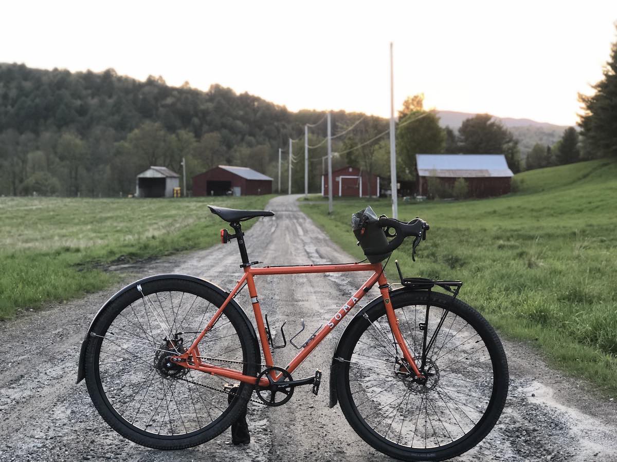 bikerumor pic of the day cycling Vermont on a Soma Wolverine.