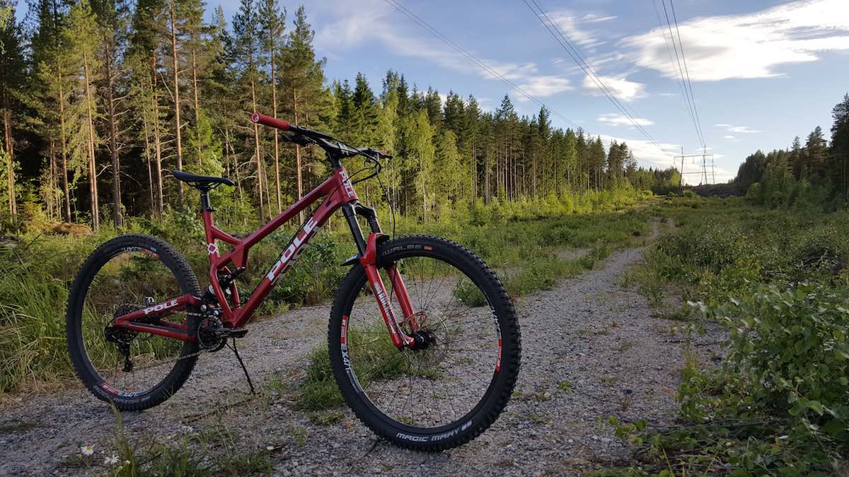 bikerumor pic of the day mountain biking in Finland, on the new Pole Evolink 140