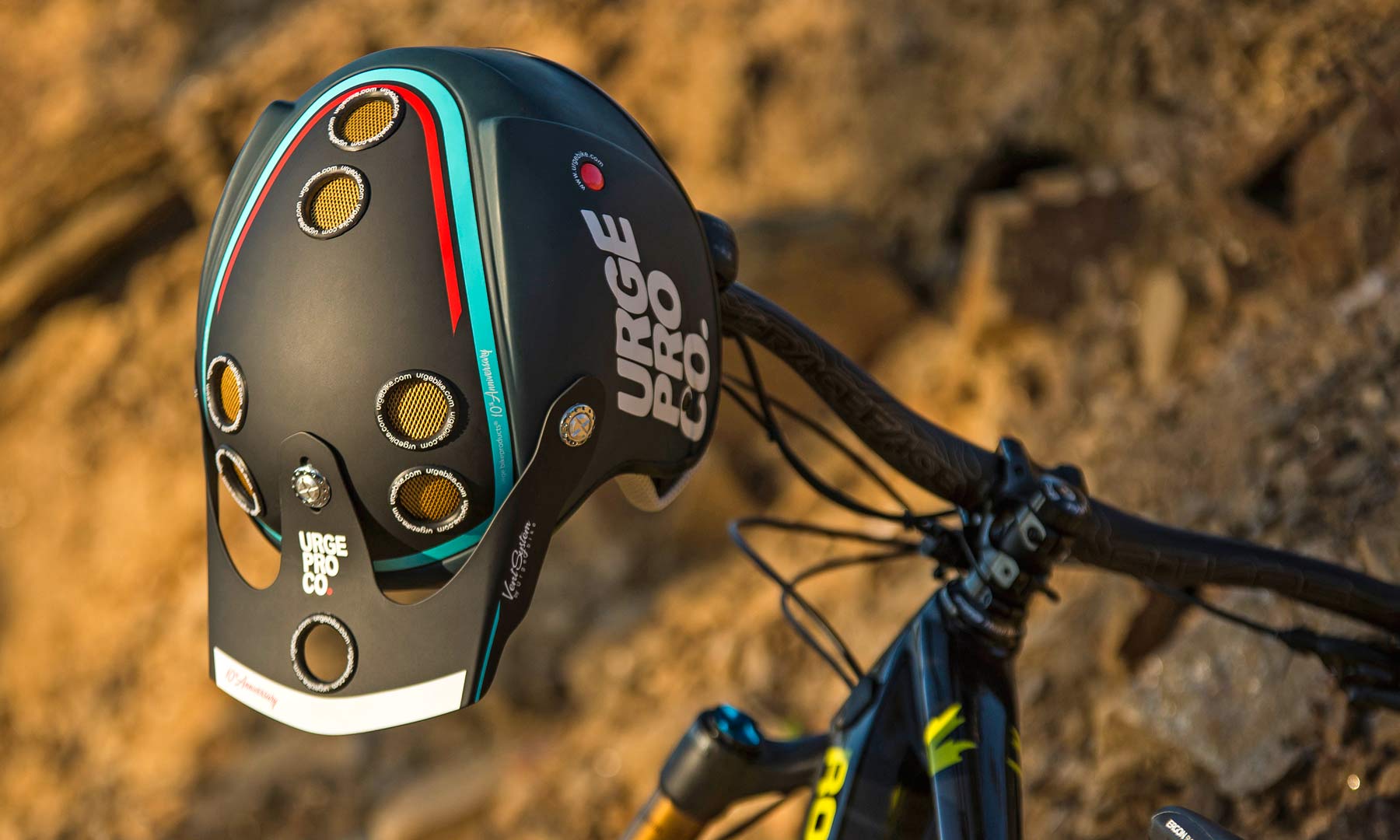 10th anniversary limited edition Urge Endur-O-Matic & Real Jet mountain bike helmets