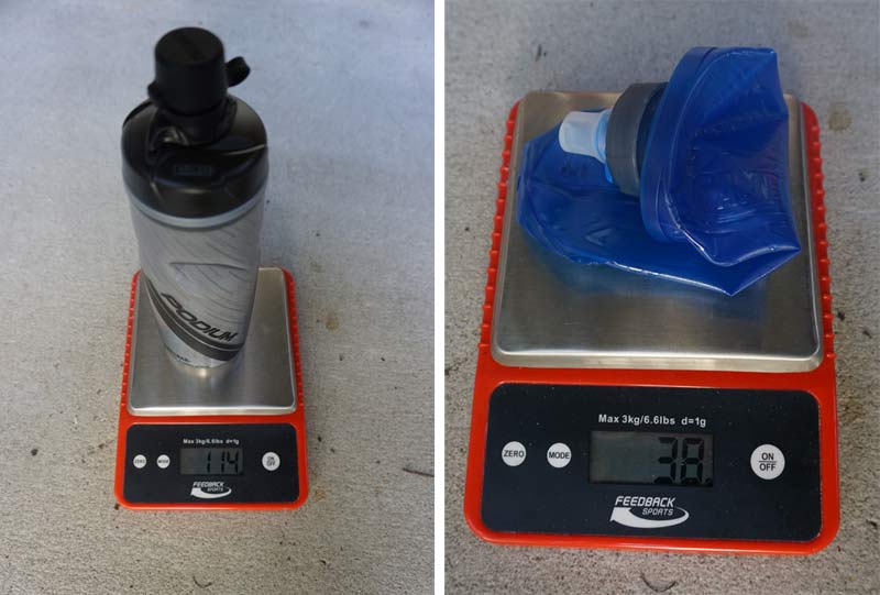 camelbak water bottle actual weights