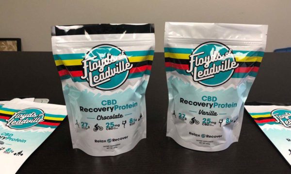 floyds of leadville whey protein recovery drink with CBD oil from hemp