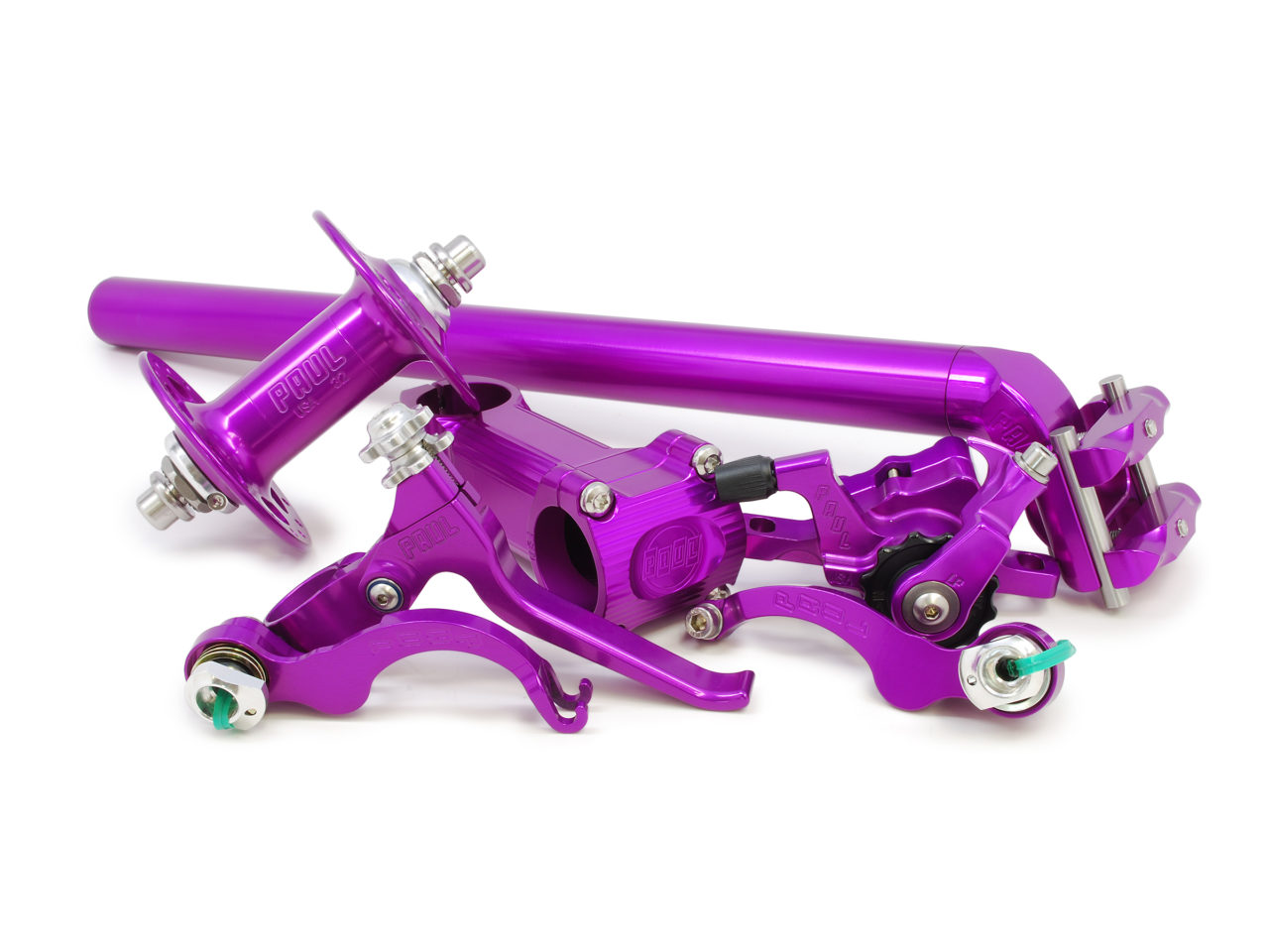 Purple anodized Paul Components are 
