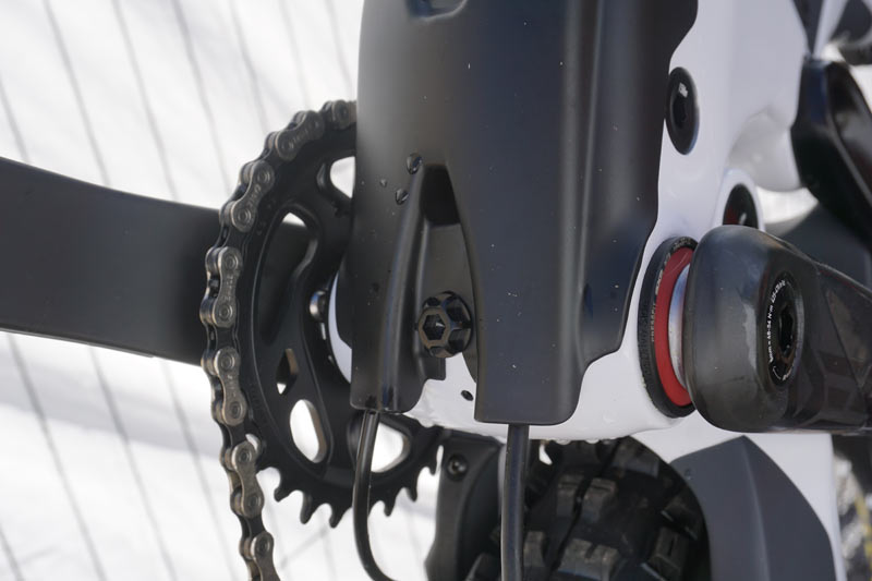 2019 Bold Unplugged enduro mountain bike with hidden rear shock inside the frame