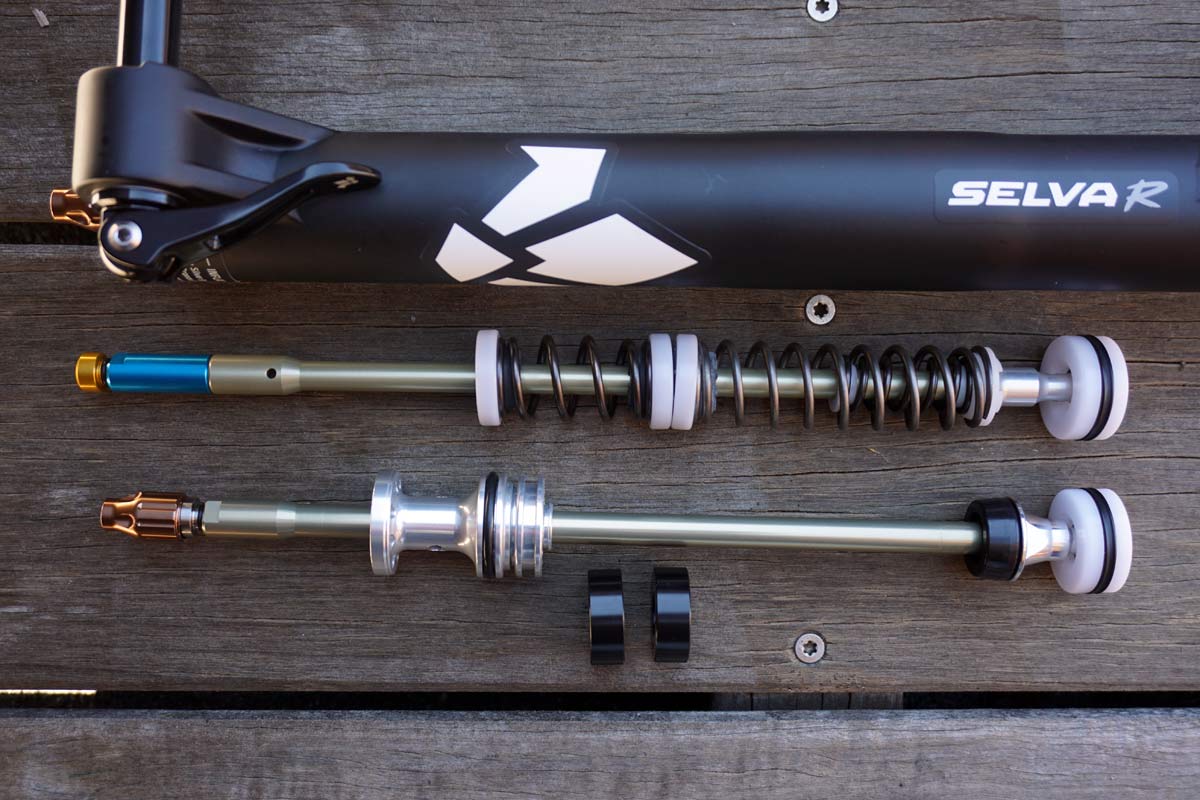 2019 Formula Selva R enduro mountain bike fork with separate positive and negative air chambers