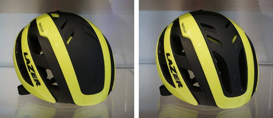 2019 Lazer Century aero road bike helmet with adjustable vents and integrated rear blinky lights
