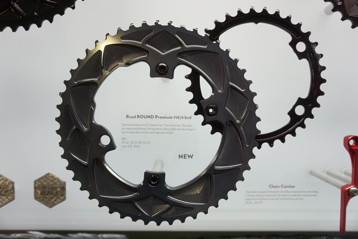 110 S 46t absoluteBLACK Premium Sub-Compact Oval 110 BCD Road Outer Chainring 