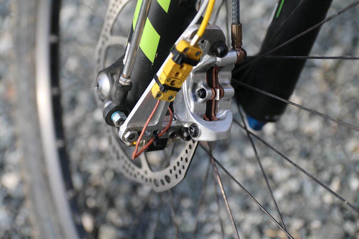 Hayes prototype hydraulic mountain bike disc brake testing in north carolina mountains
