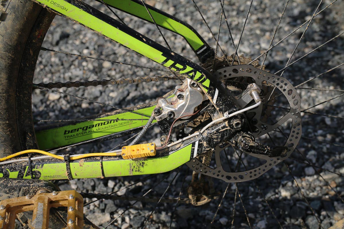 Hayes prototype hydraulic mountain bike disc brake testing in north carolina mountains