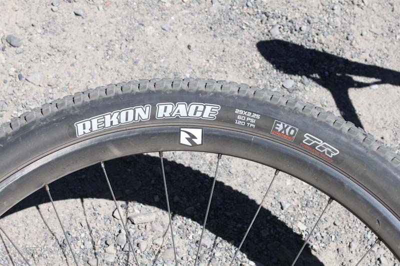 Maxxis Rekon Race XC tire, side shot