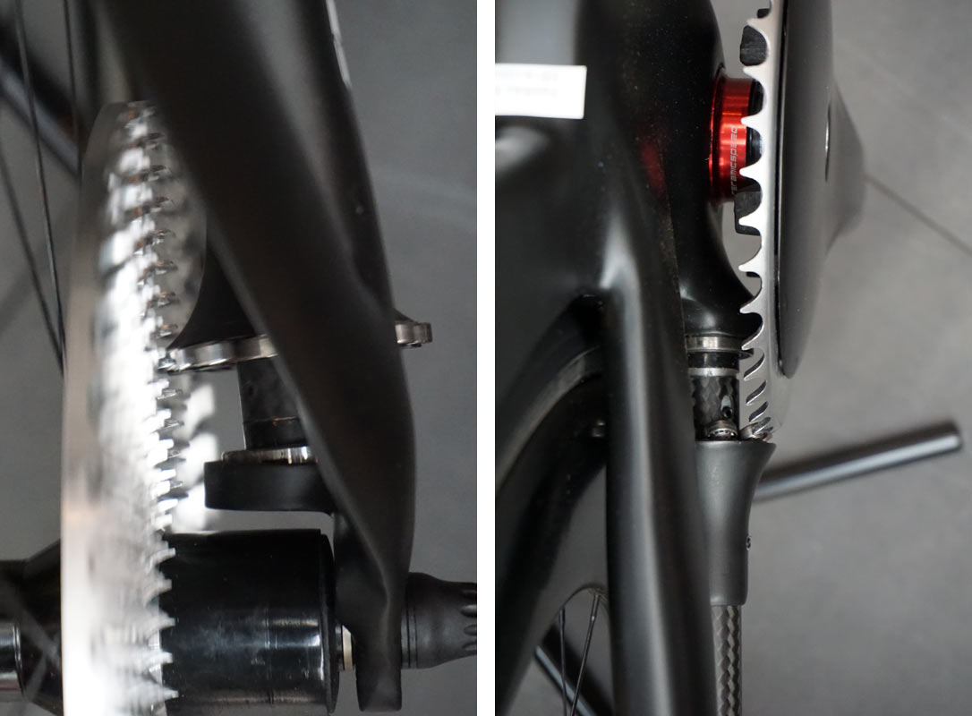 CeramicSpeed Driven concept shaft drivetrain with roller bearings and flat cassette driven by a carbon shaft