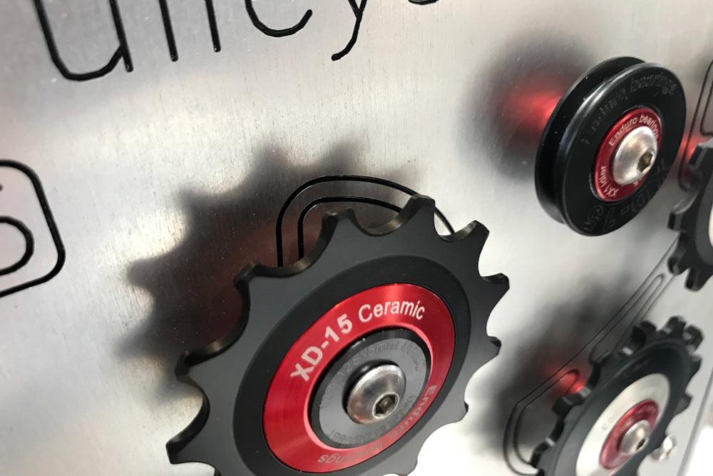 ceramic bearing pulley upgrade for Shimano 12-speed mountain bike derailleurs