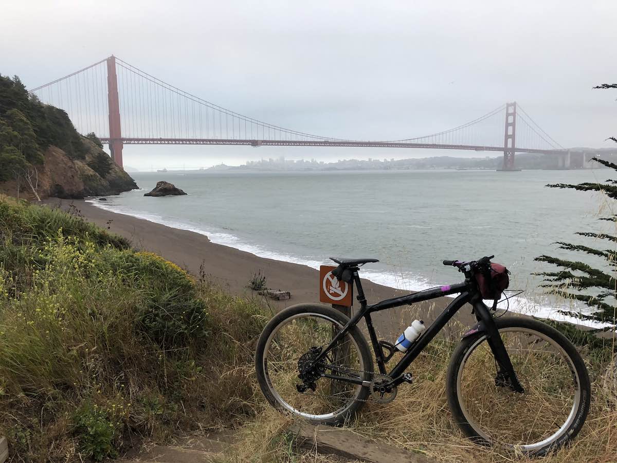 bikerumor pic of the day exploring by bike, Kirby Cove Beach, in SF, CA