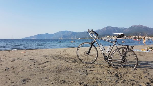 bikerumor pic of the day cycling around Corsica, France.