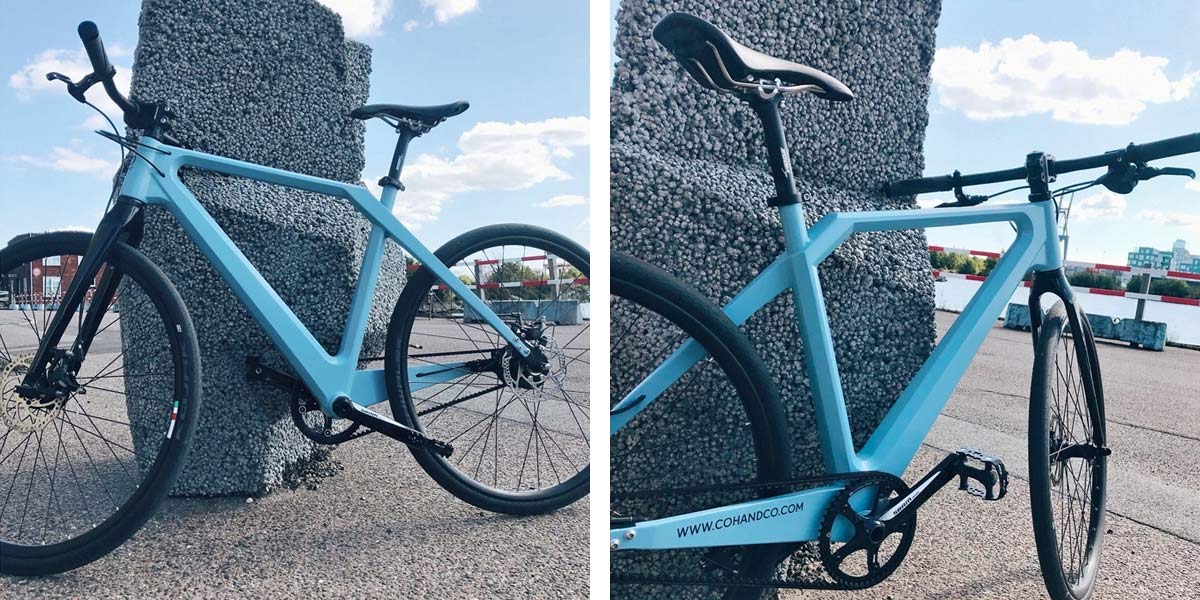 Coh & Co Carla glass, basalt, carbon fiber composite prototype durable urban bike