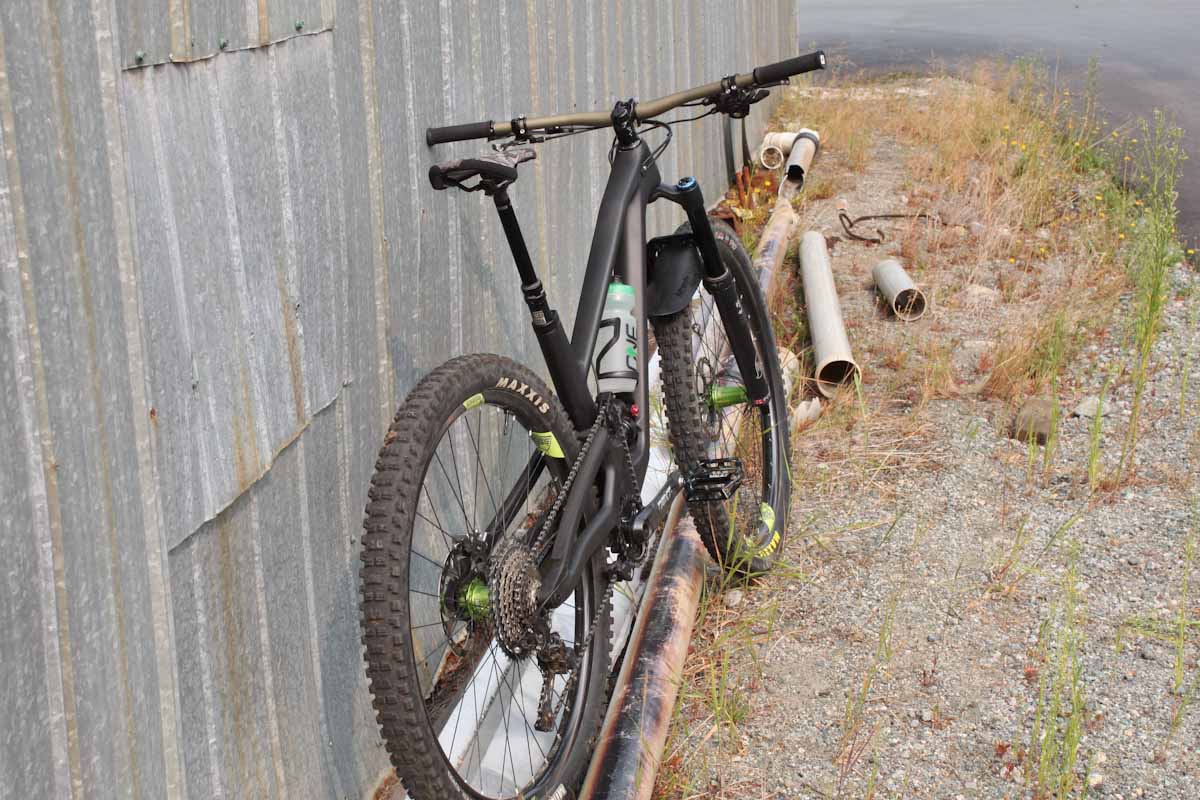 Forbidden Bike Company, prototype HSP trail bike, rear view