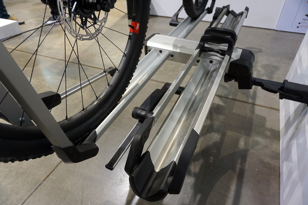 2019 Thule Helium Tray hitch mount bike rack is lightweight and easy to lift and use