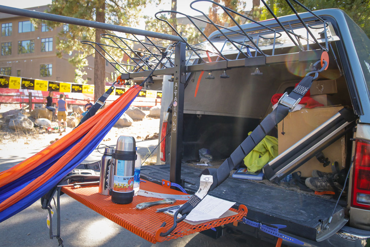 ALTA Racks carry up to 6 bikes, accessories, and work as a mobile base camp