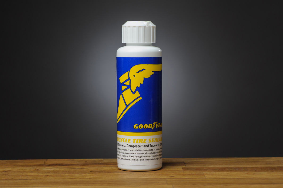Goodyear Bicycle Tires floats new tubeless sealant in single serve bottle