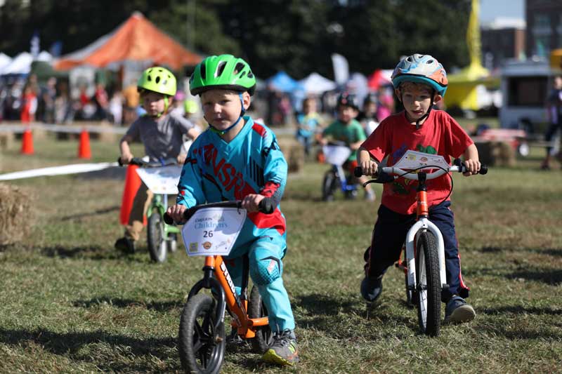 Roanoke GoFest kids balance bike race is one of many family friendly outdoor activities at this free festival
