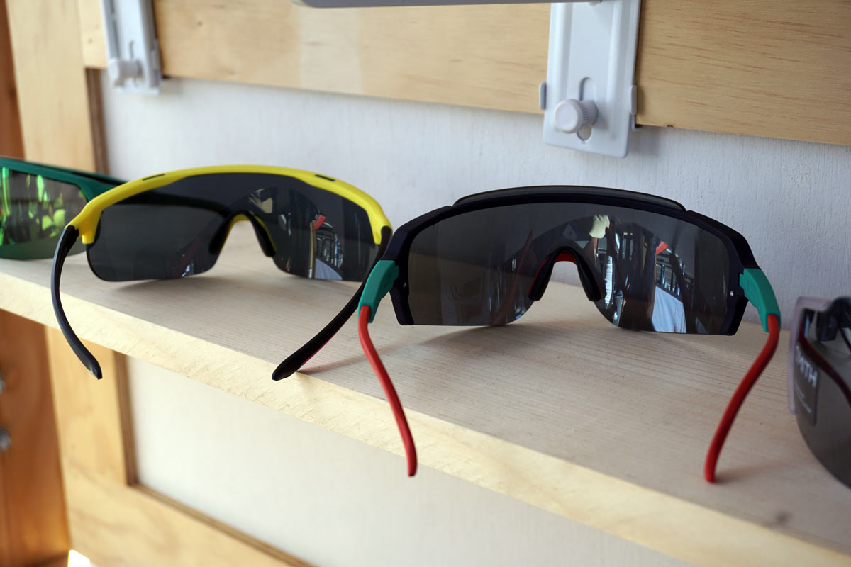 2019 Smith Trackstand retro cycling sunglasses and Flywheel single-lens avant garde athletic sunglasses
