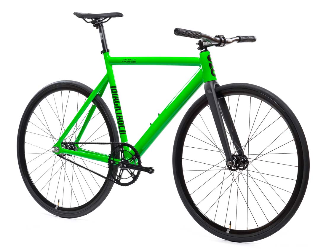 State Bicycle Zombie Green Zombie Black Label v2 limited edition aluminum 6061 alloy fixed gear singlespeed single speed track bike urban city bike fixie