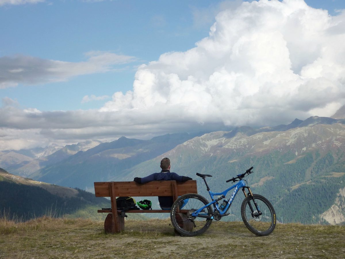 bikerumor pic of the day downhilling in the swiss alps.
