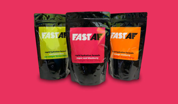 FastAF Hydration sports drink mix from organic flavors and real fruit powders with a complete electrolyte profile and clean refreshingly light taste that's not too sweet