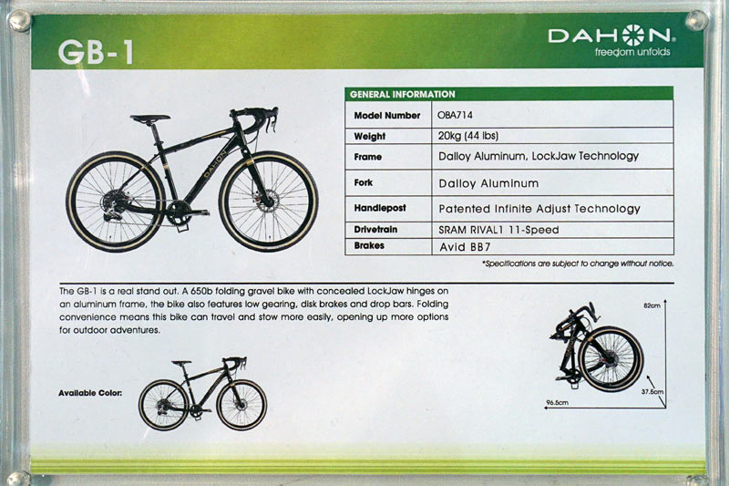 dahon GB-1 650B gravel folding travel bike that fits in your trunk