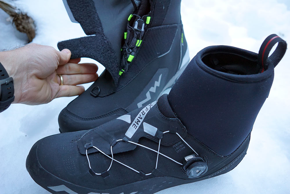 northwave extreme GTX road and XCM mountain bike winter cycling shoes