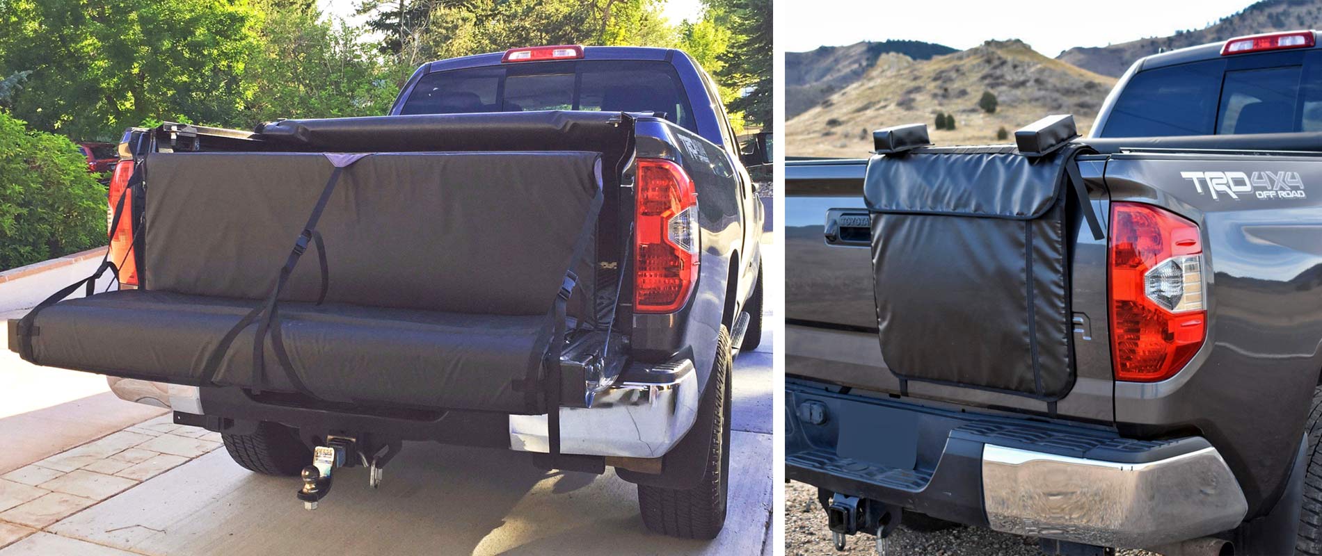 SwitchBack Tailgate Pads for trucks, with built-in seating