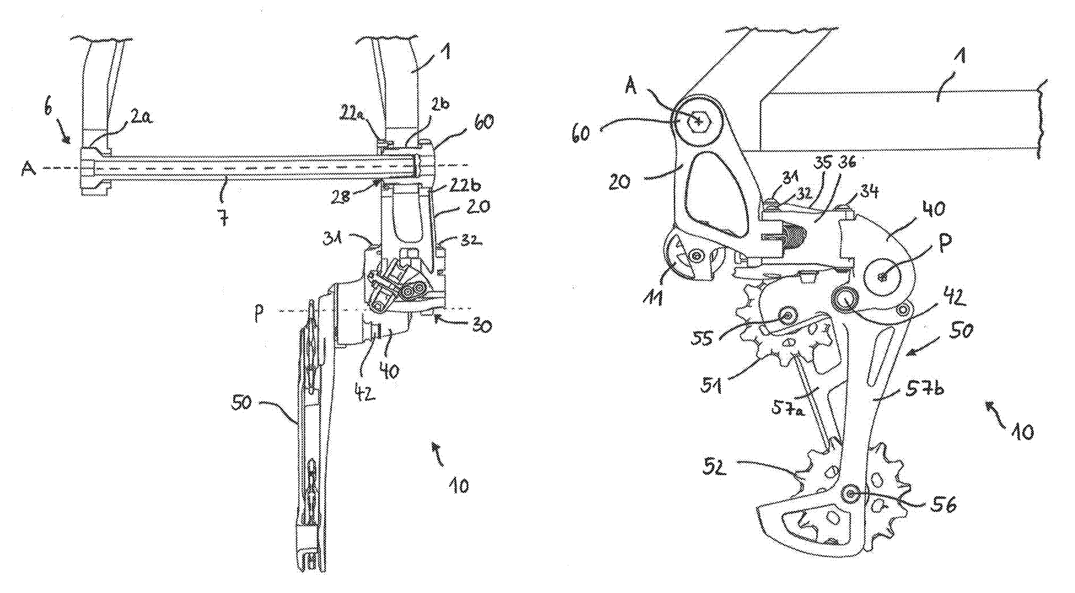 sram patent for direct mount rear derailleur that attaches to the thru axle dropout