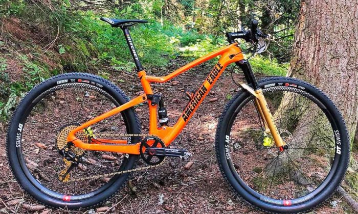 Prototype carbon American Eagle full-suspension XC race bike coming ...