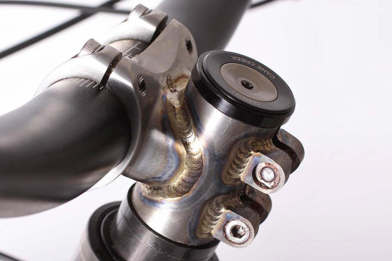Kingdom Ronin machined ti titanium mountain bike stem 31.8mm 35mm zero-rise enduro trail bike