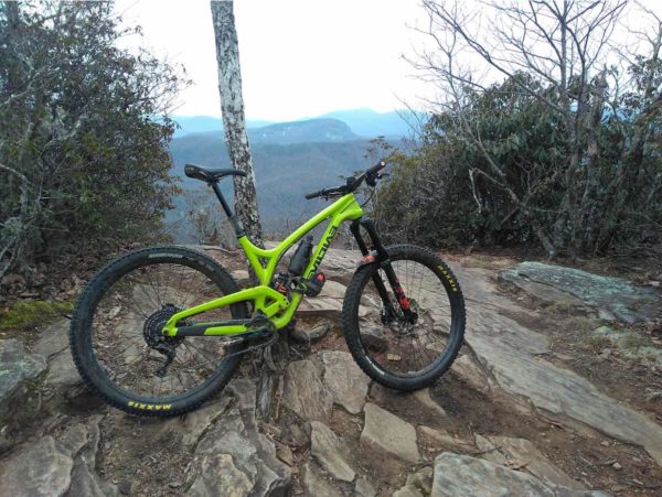 bikerumor pic of the day Evil, The Wreckoning LB, on the black mountain trail in piegan national forest in North Carolina.