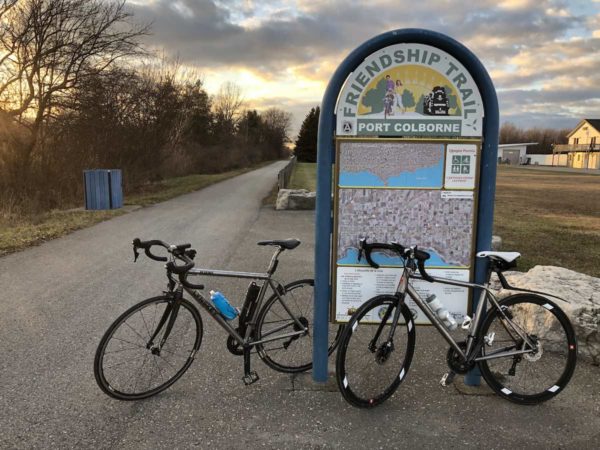 bikerumor pic of the day cycling the friendship trial in niagara canada, lake erie.