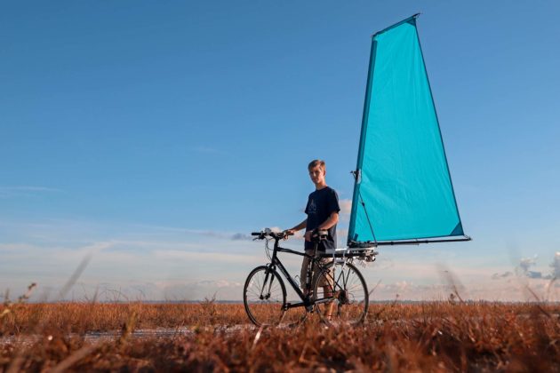 wind powered bicycle