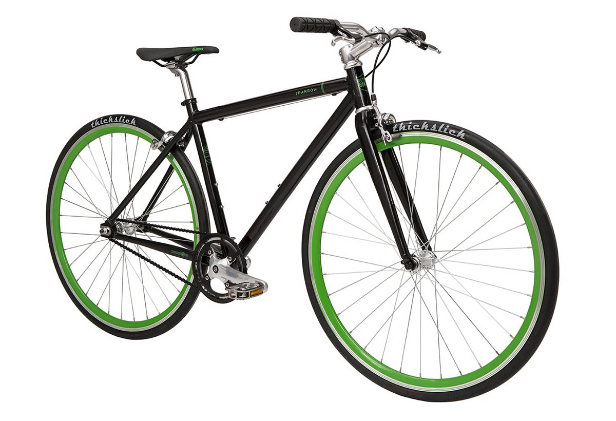 Detroit-Bikes-Sparrow-single-speed-black-with-green-rims