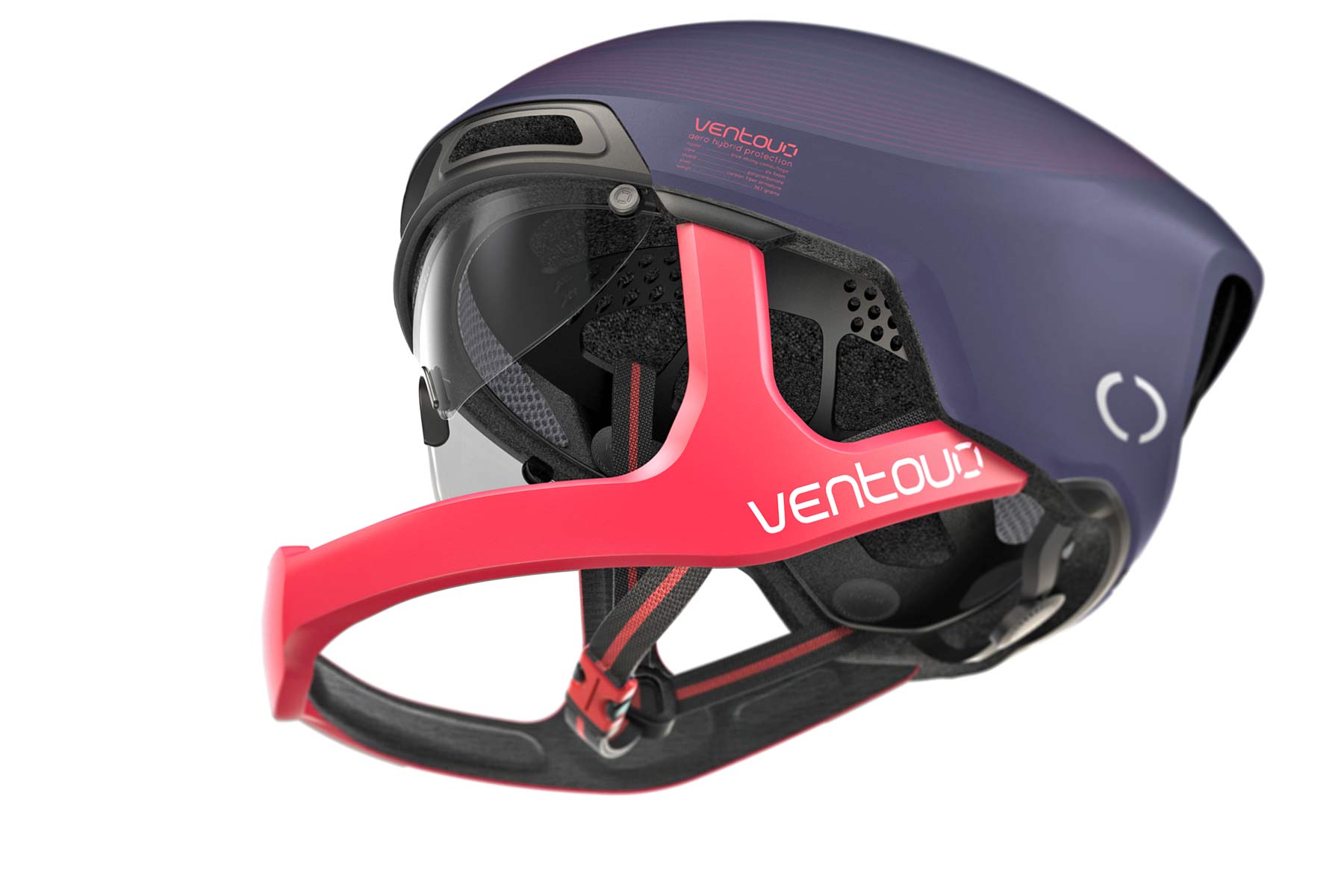Ventoux cycling helmet concept aims for aero full-face road riding protection