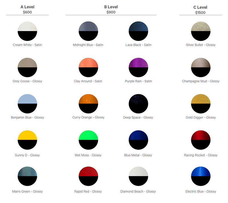 lauf anywhere custom colors paint upgrade options