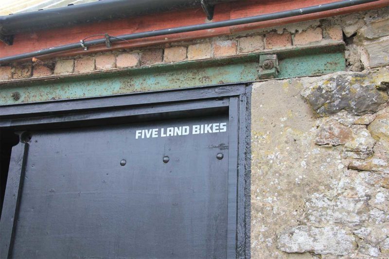 Tour Five Land Bikes steel frame building setup in Edinburgh