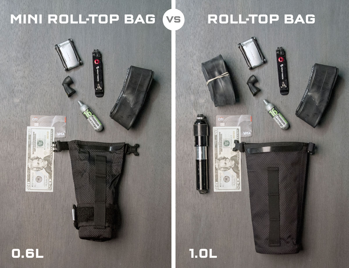 WTC Mini Roll-Top Bag & Strap Base provide options for more water & gear