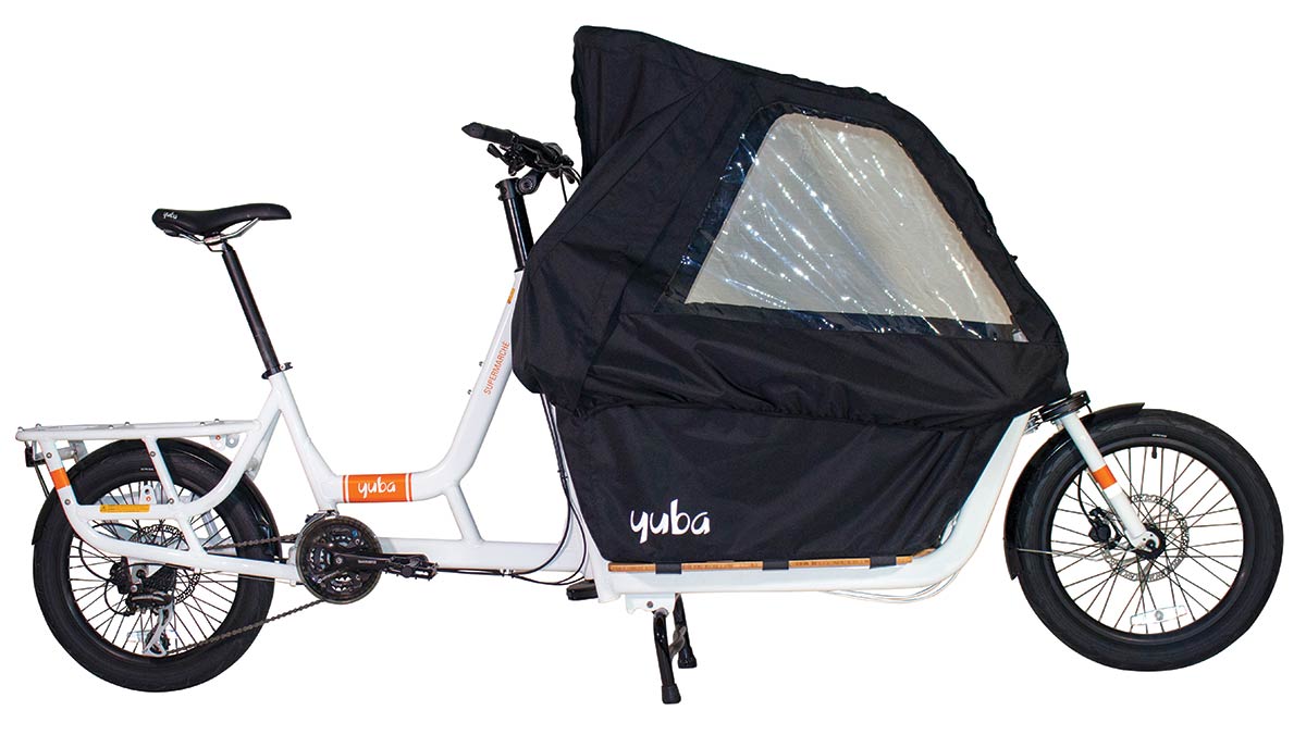 Yuba_Electric_Supermarche_with-cargo-canopy-rain-cover