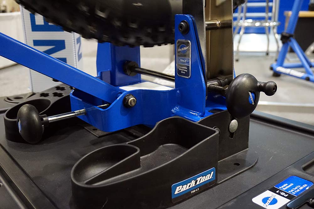 2019 Park Tool TS42 wheel truing stand for all wheel and tire sizes including the biggest fat bike tires