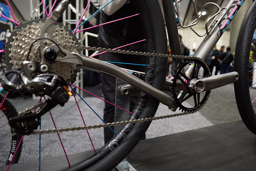seven cycles custom titanium and carbon fiber summer scrambler gravel all-road bike