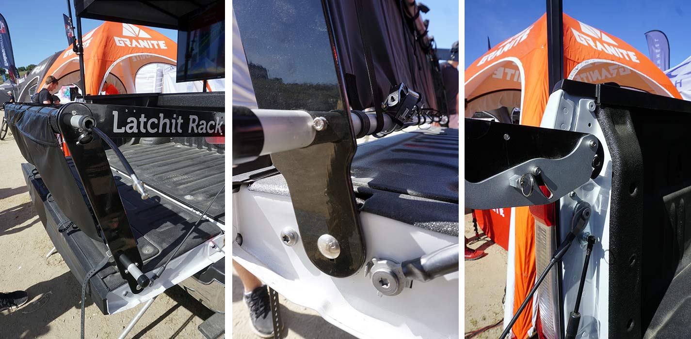 Latchit Rack extends your pickup truck bed to carry more bikes and cargo in the bed
