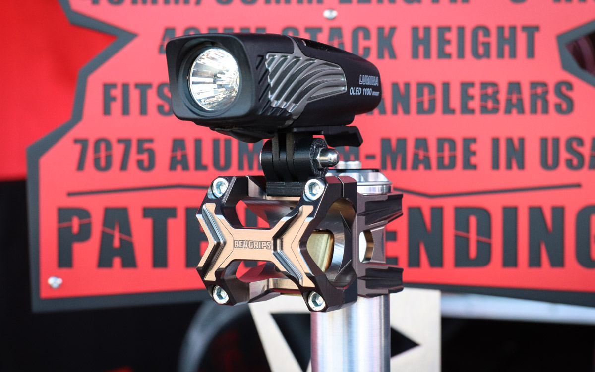 Revolution Suspension Grips teases Pro Series stem with stealth light and bell mounts