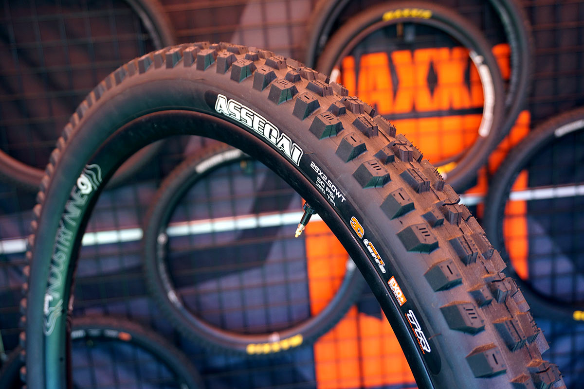 maxxis assegai single-wall enduro mountain bike tire with lighter casing