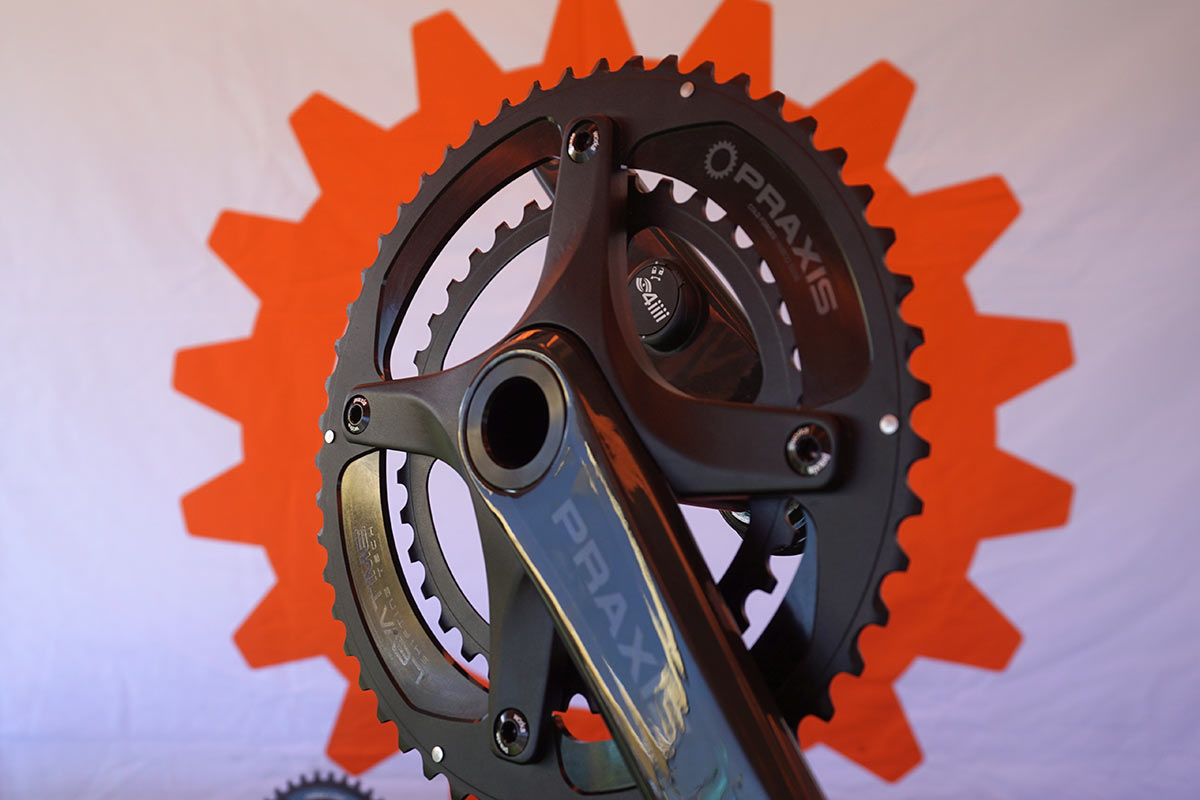 Praxis adds 4iiii power meter on Zayante carbon cranks for road gravel and cyclocross bikes