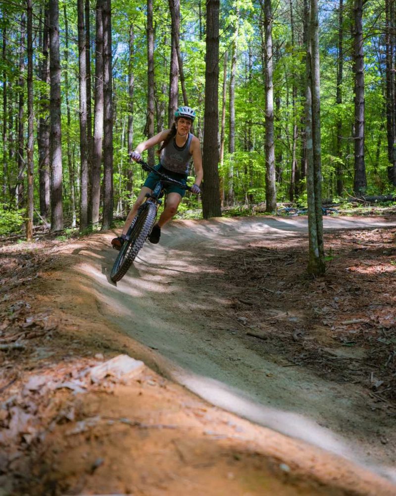 bikerumor pic of the day Rider: Emma Bowers Photographer: Heather Peterson Trail: Ridgeline Trail in DuPont State Forest, NC.
