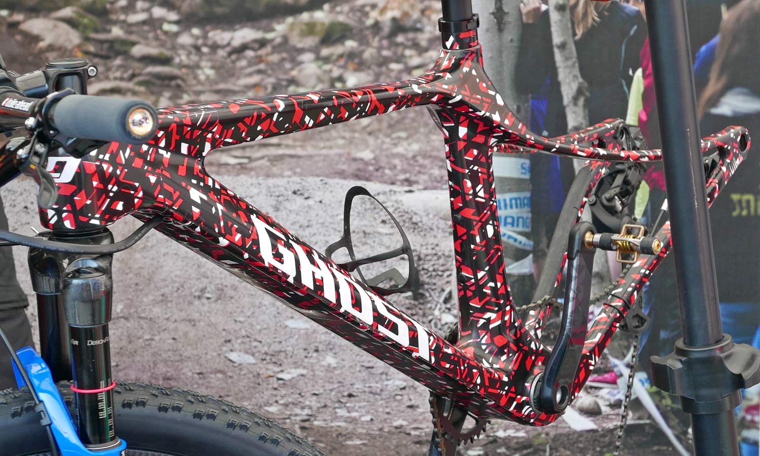 Ghost Lector 2.0 29er prototype carbon XC hardtail with swooping flexy seatstays, cross-country race carbon hardtail mountain bike, Anne Terpstra, Nove Mesto XCO World Cup racing